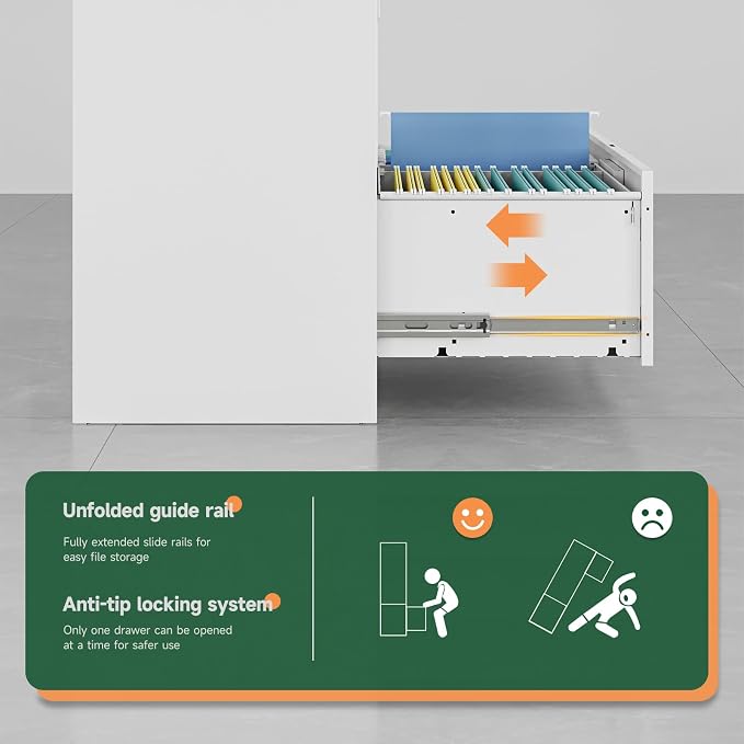 Letaya 3 Drawer File Cabinets - Image 7