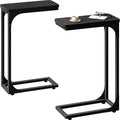QEEIG Narrow C Shaped Side Table Set of 2 Living Room Sets Slim Couch Tray by QEEIG