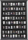 Shot Glass Storage Display Case Large Solid Wood Cabinet Rack Holder Wall by SNAIL