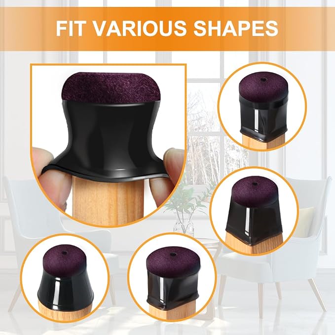 24 Pcs Chair Leg Floor Protectors - Image 2
