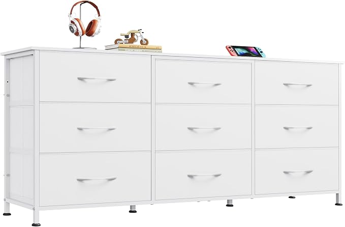 WLIVE 54''W Dresser for Bedroom, 65 inch TV, Wide Chest of Drawers by WLIVE