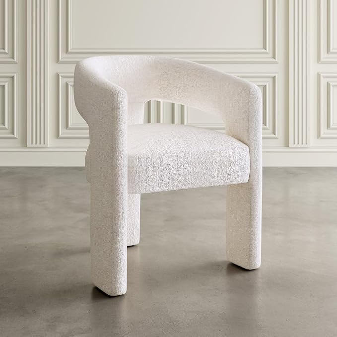 Jofran Gwen Jacquard Upholstered Accent Chair, Modern Luxury Plush Sculptural - Image 8
