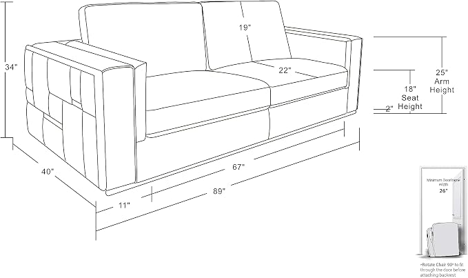 Blackjack Furniture Catania Modern Top Grain Italian Leather Sofa Set - Image 15