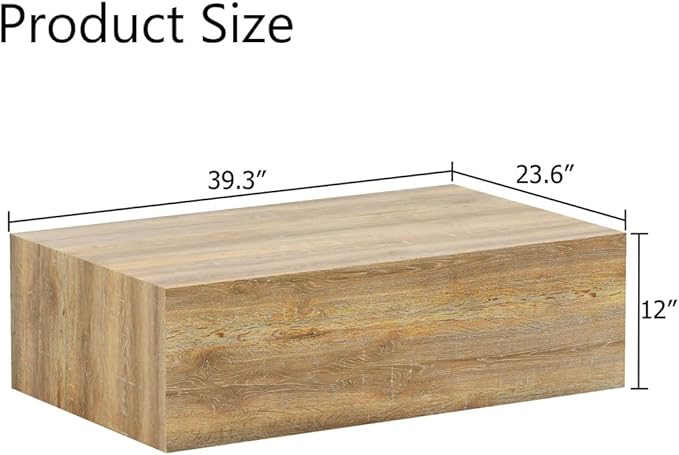 Coffee Table for Living Room Table, Modern Wood Coffee Table, Center Table for - Image 2