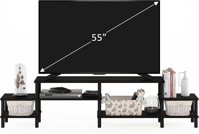 Furinno BESI TV Stand, No Tools Assembly Industrial Style Entertainment Center - Image 5