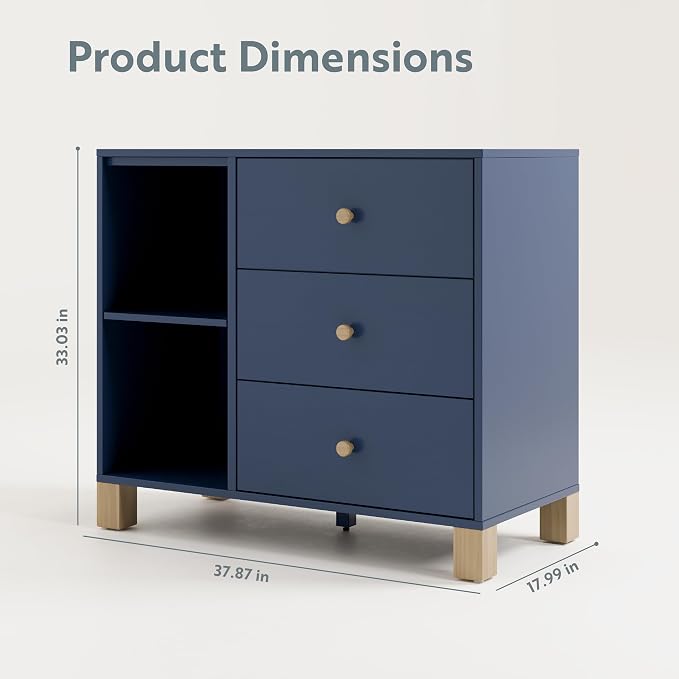 Storkcraft California 3 Drawer Combo Dresser – GREENGUARD Gold Certified - Image 3