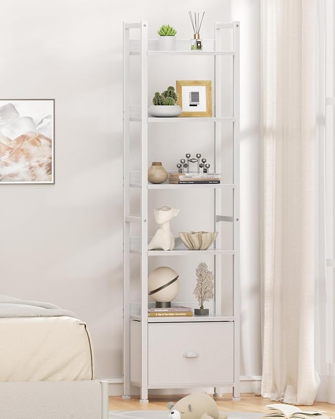 Furologee 6 Tier Bookshelf, Tall Shelf - Image 7