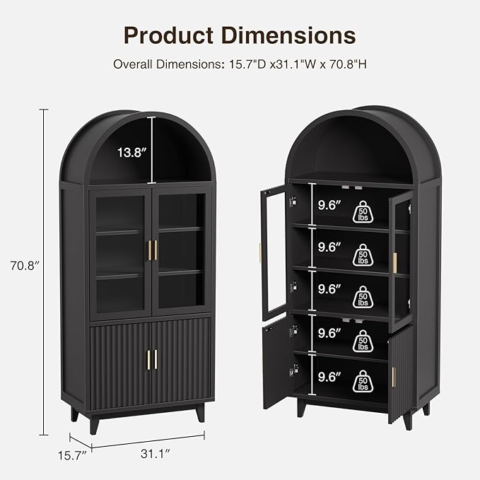 FiveWillowise Arched Cabinet - Image 2