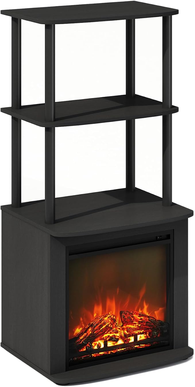 Furinno Turn-N-Tube Side Table, 3-Tier NO Heat Fireplace End Table by Furinno-FitsYourSpaceFitsYourBudget
