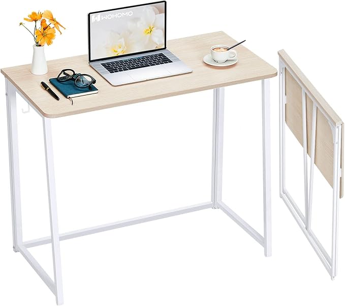 WOHOMO Folding Desk, Small Foldable Desk 39.4" by WOHOMO