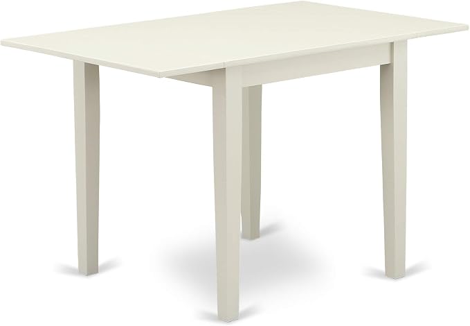 East West Furniture NDVA3-LWH-W 3 Piece Modern Dining Table Set Contains a - Image 3