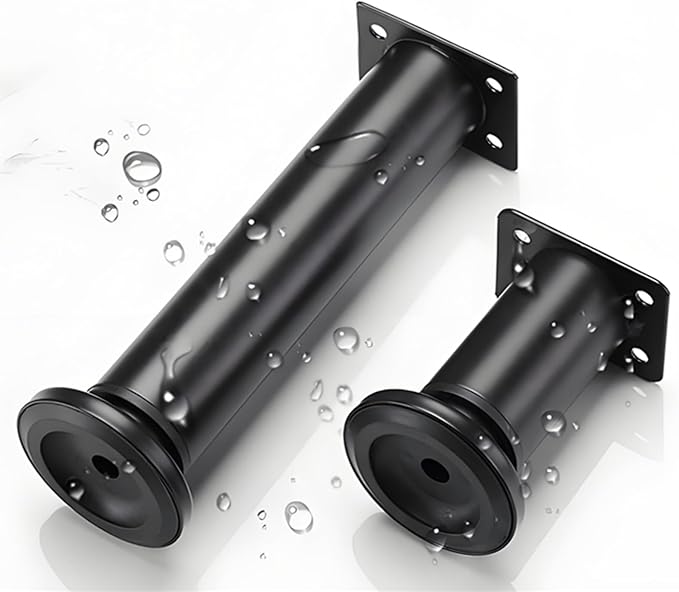 4PCS Adjustable 4.7-7.08 Inch Metal Furniture Legs Black Furniture Replacement - Image 4