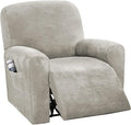 H.VERSAILTEX 4-Pieces Recliner Chair Covers Velvet Stretch Reclining Couch by HVERSAILTEX