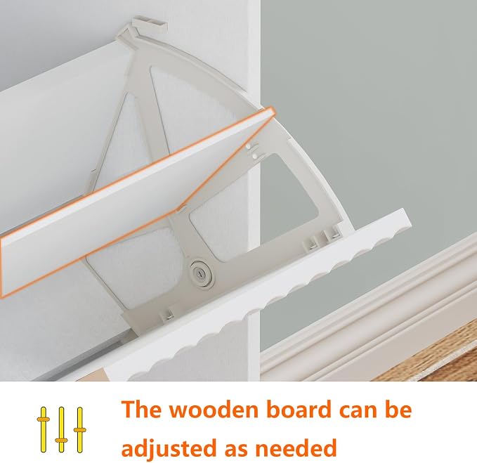 Shoe Cabinet Storage, Modern Freestanding Organizer - Image 5