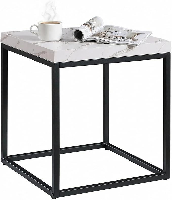 CENSI 18-Inch Marble Accent End Table/Side Table by CENSIFURNITURE