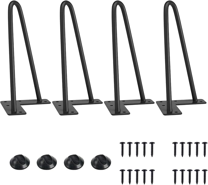 SMARTSTANDARD 8 Inch Heavy Duty Hairpin Furniture Legs, Metal Home DIY Projects by SMARTSTANDARD