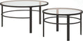 Henn&Hart Round Nested Coffee Table in Blackened Bronze, Coffee Table coffee by HennHart