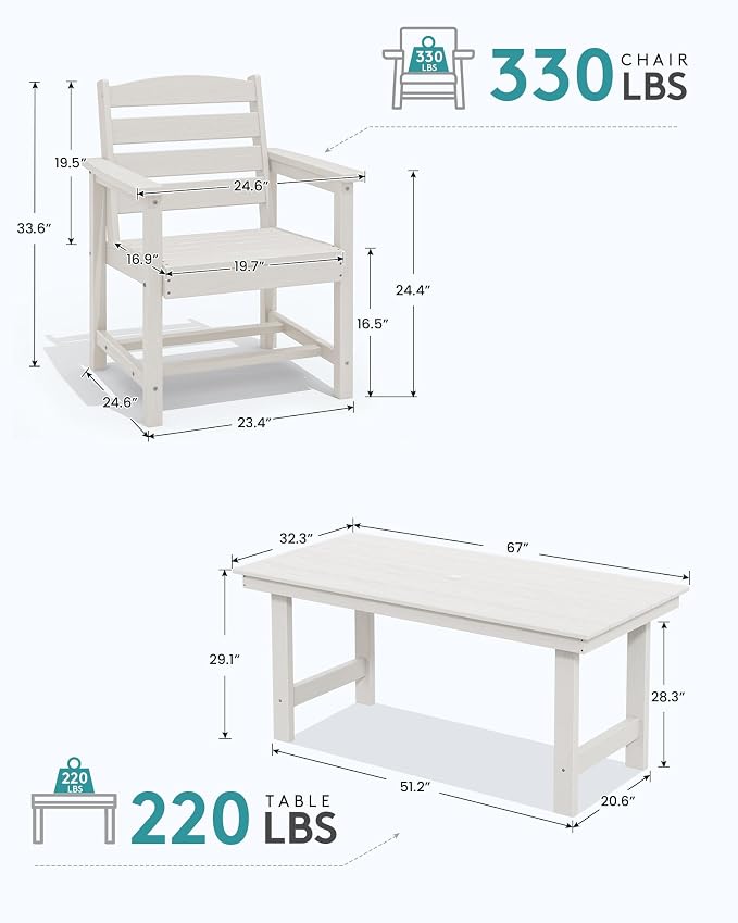 SERWALL 8-Piece Patio Dining Sets - Image 3