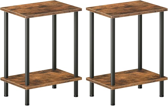 HOOBRO End Tables Set of 2, Small Side Table, Nightstand by HOOBRO
