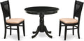 East West Furniture ANVA3-BLK-C 3 Piece Modern Dining Table Set Contains a by EastWestFurniture