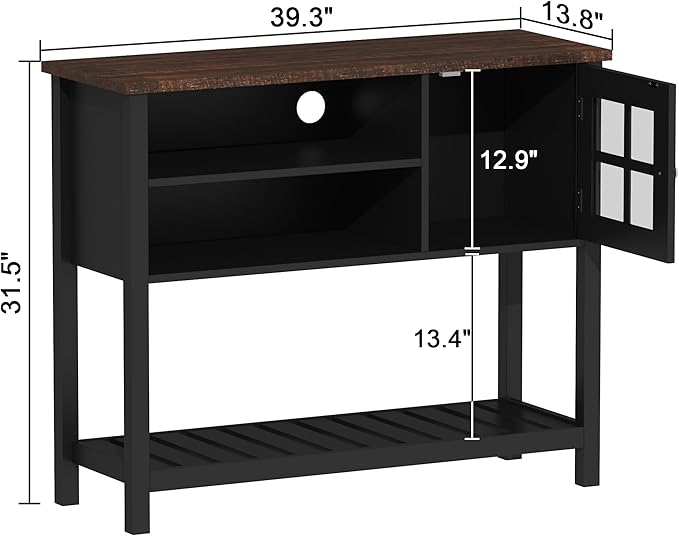 ChooChoo Farmhouse Coffee Bar Cabinet, Buffet Cabinet - Image 2