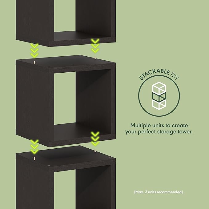 Furinno Cubicle Book Shelf, Stackable Bookshelf, Cube Storage Organizer Bookcase - Image 4