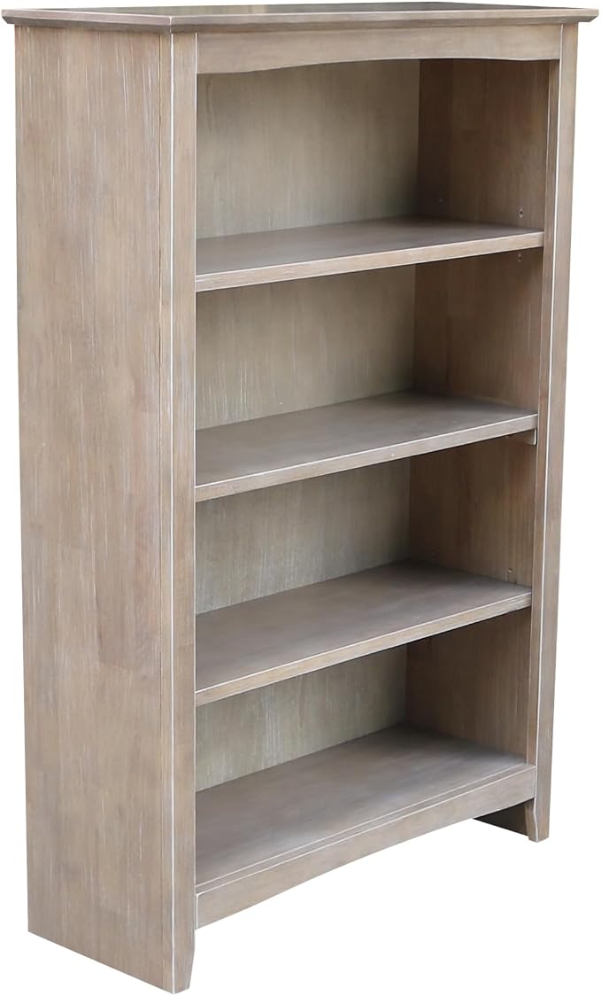 Shaker Solid Wood Bookcase, Washed Gray Taupe - Image 5