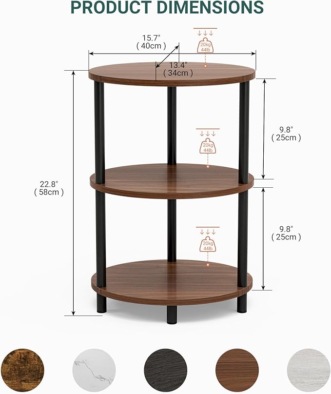 Round Pedestal End Table - Image 2