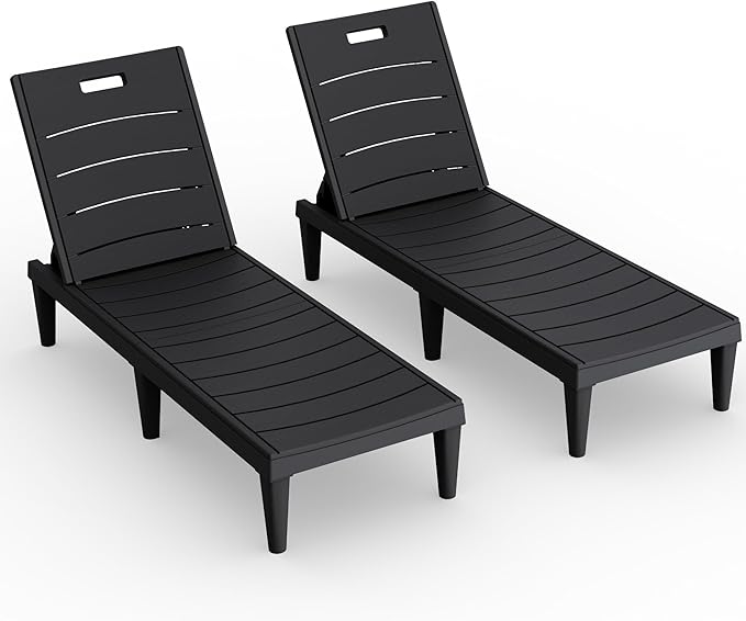 Devoko Outdoor Chaise Lounge Chair Set of 2 by DEVOKO