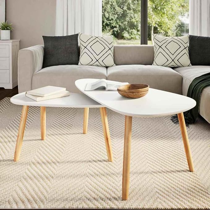Scandinavian Style Coffee Table Set of 2 - Image 3