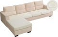 Water Repellent L Shaped Couch Covers 4 Pieces Sofa Seat Cushion Slipcovers by TOPYUMH