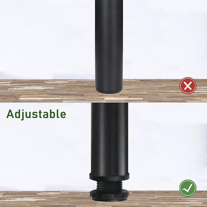 QLLY 28 inch Adjustable Metal Desk Legs, Heavy Duty Furniture Table Legs - Image 4