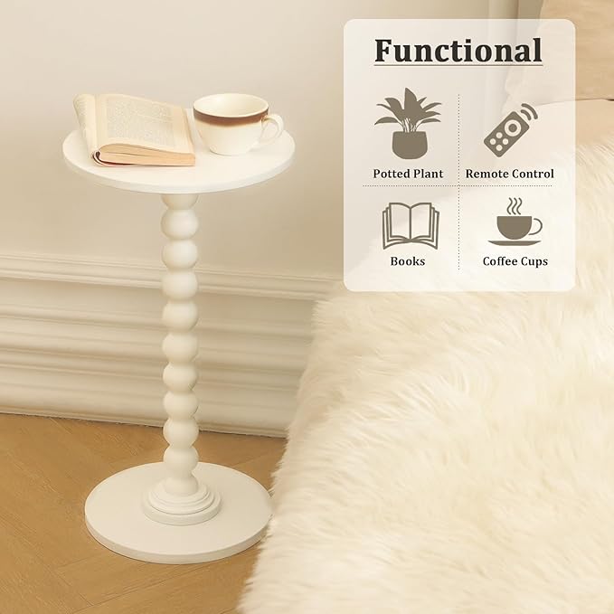Fultyle Round Side Table, Small Drink Table - Image 6