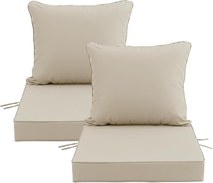 24x24 Inch Outdoor Chair Cushions Set of 2, Patio Furniture Cushions by Unknown