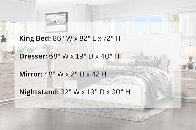 First of a Kind Dior Two Tone Luxury 4 Piece King Bedroom Set - Image 5