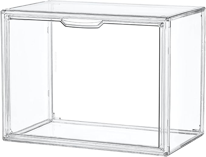 Clear Acrylic Display Case, Stackable Plastic Storage Bins by LXLXXL