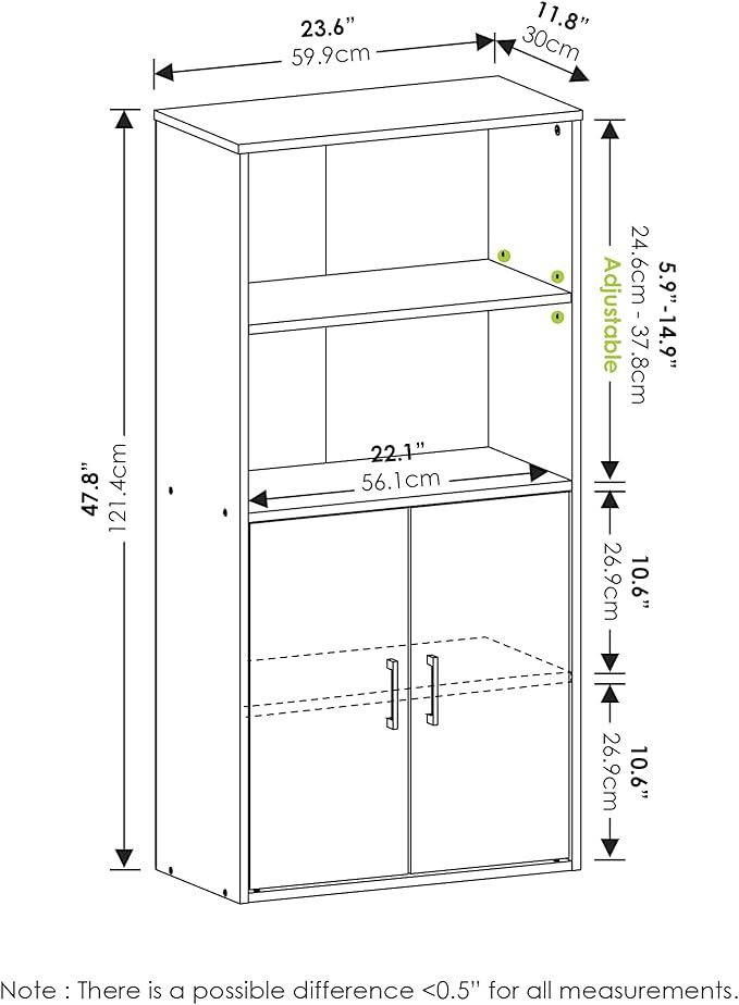 Furinno Pasir 4-Tier Storage Bookcase - Image 3