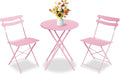 GarveeLife 3 Piece Patio Bistro Set, Folding Patio Bistro Table and Chairs Set by GarveeLife