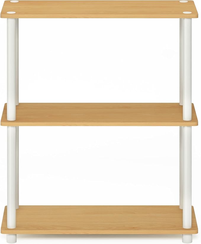 Furinno TURN-N-TUBE Storage Shelves, 3-Tier Book Shelf, Corner Shelf, Toolless - Image 7