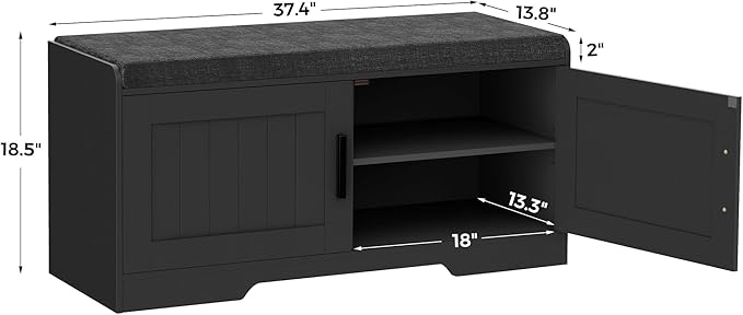 Homleke 2-Tier Storage Bench, Shoe Bench - Image 2
