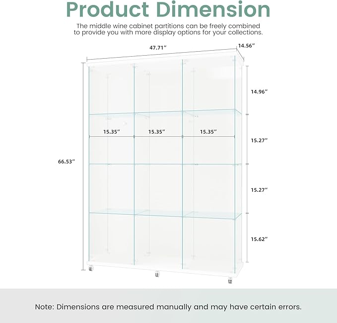 Beauty4U Glass Display Cabinet - Image 2