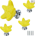 Starfish Drawer Knobs Coastal Kitchen Cabinet Knos Beach Themeb Knob Ceramic by Brosay