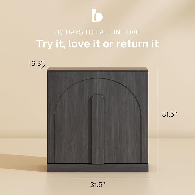 BELLEZE Bijou 31.5" Modern Wood Storage Cabinet - Image 2