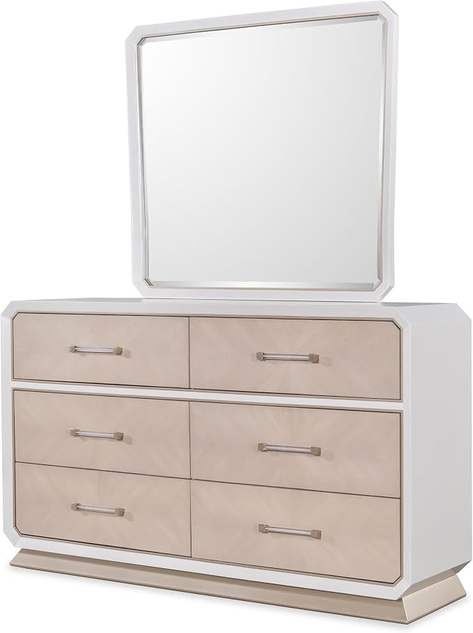 First of a Kind Dior Two Tone Luxury 5 Piece King Bedroom Set - Image 3