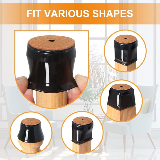 24 Pcs Chair Leg Floor Protectors - Image 2