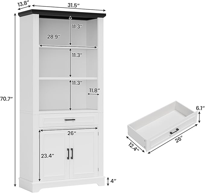 SEDETA Farmhouse Bookshelves and Bookcases - Image 2