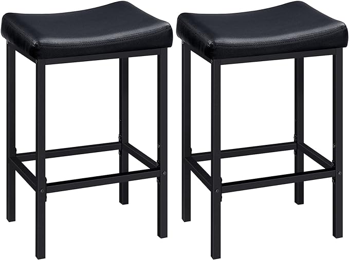 HOOBRO Bar Stools, Counter Height Stools, Saddle Barstools by HOOBRO