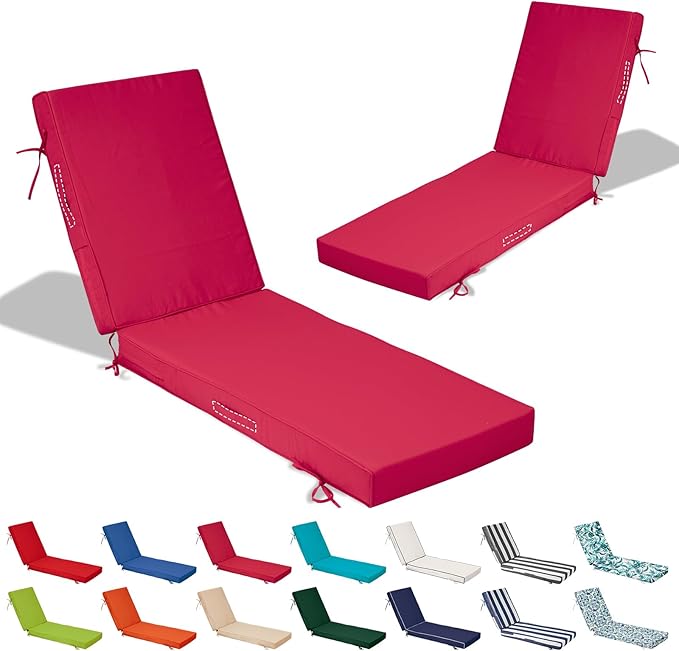 80x26x4in Lounge Cushions for Outdoor Furniture, Outdoor Lounge Chair Cushions by Odsiikly