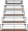 CRUGLA Floating Wall Shelves Set of 5, Wall Mounted Bathroom Shelves, Hanging by CRUGLA