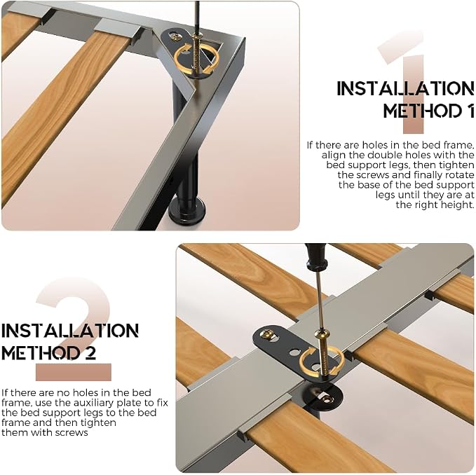 Under Bed Metal Support Legs, Adjustable Height Bed Frame Support Leg, Bed Slat - Image 7
